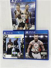 Ufc 2,3&4 Playstation 4 Game Lot 3 Ps4